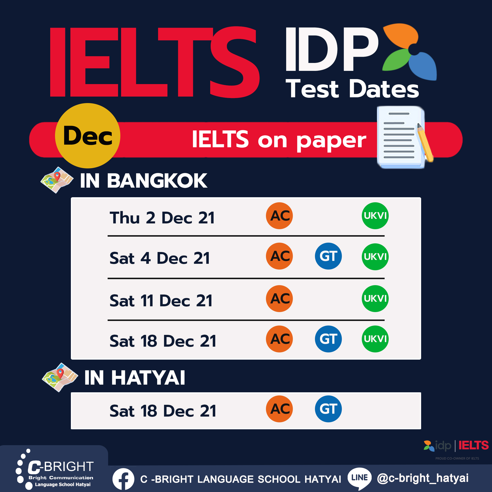 IELTS Test center CBRIGHT HATYAI